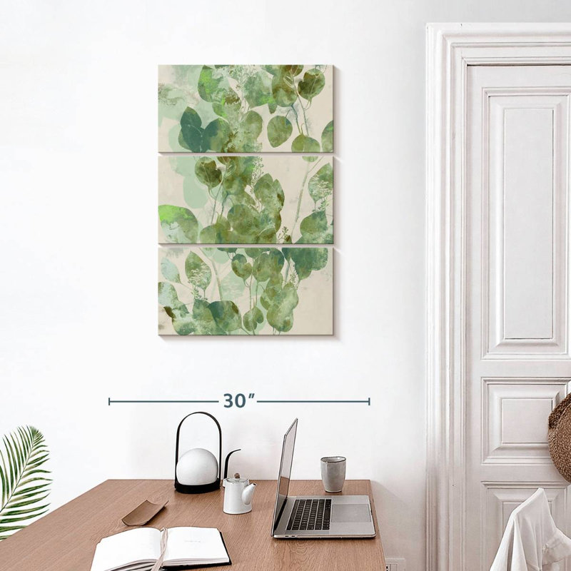 Harnek aquarelle eucalyptus I, H 32 po x l 20 po