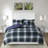  Soft Comforter  , Navy Blue Tone With 2-Inch Flange-120218337