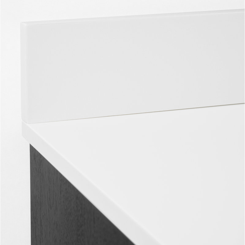 Turlington Freestanding Standard Bathroom Vanity with Top, Black Oak, 84"