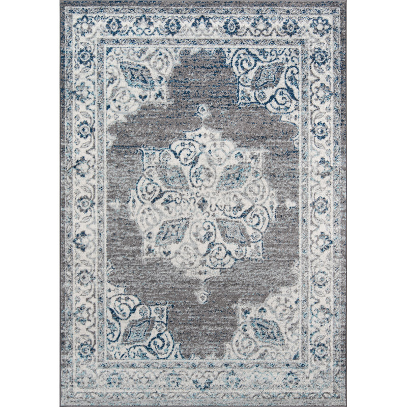 Tapis oriental gris St. Nicholas, Rectangle 9 pi 3 po x 12 pi 6 po