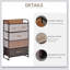 Commode à 5 tiroirs, commode en tissu, rangement à 4 niveaux pour vestibule de chambre à coucher, unité de tour avec plateau en bois-1770071738