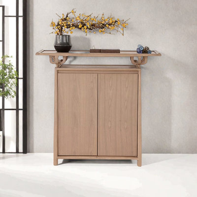 Modern wooden multi-functional accent cabinet.