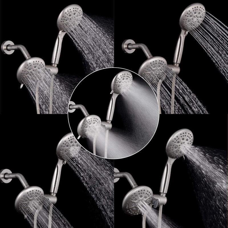 Système de douche complet avec valve brute, Nickel brossé