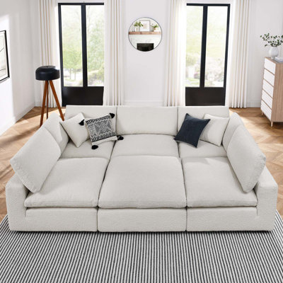 Canapé modulaire en tissu 6 pièces Commix
