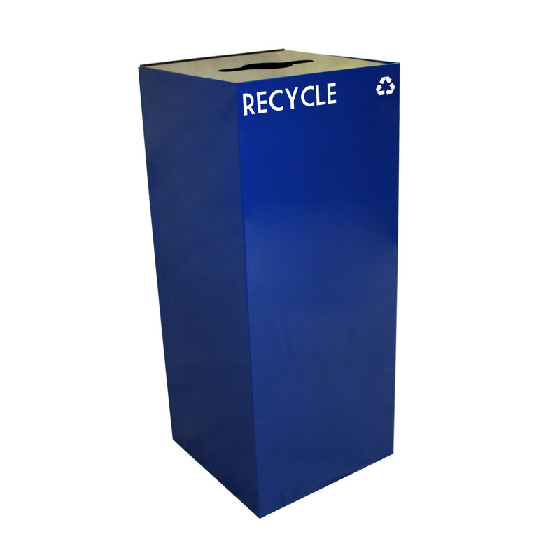Poubelle de recyclage Geocube 24 gallons, 36 gallons, Bleu, Dessus combiné