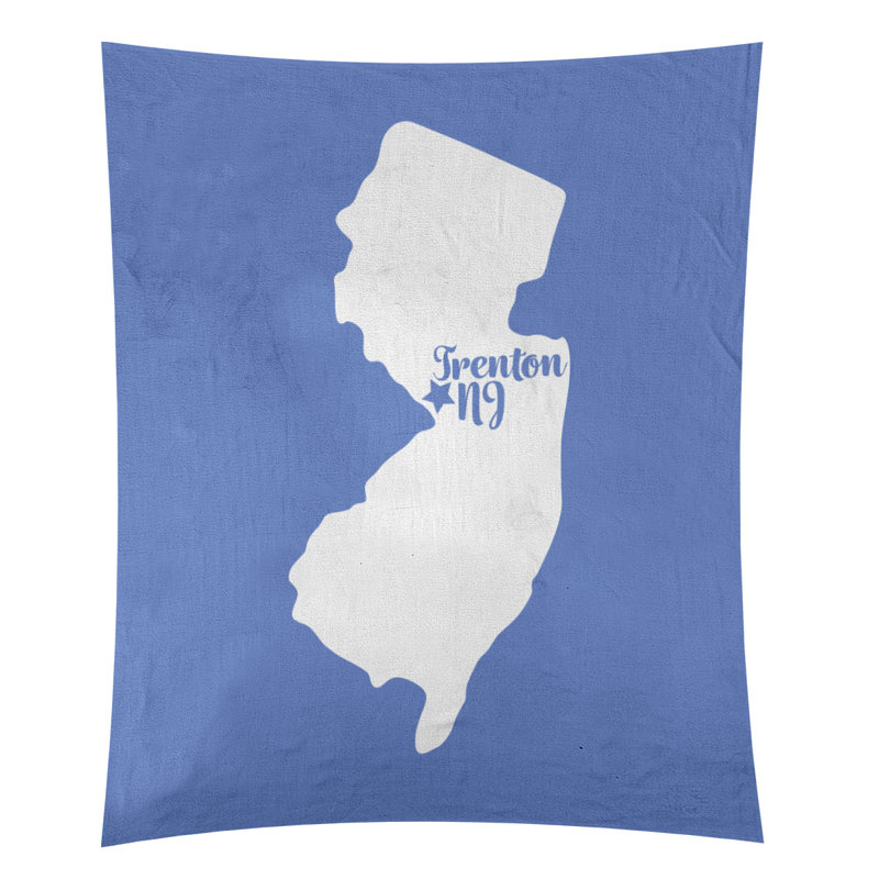 Tapisserie murale Trenton New Jersey, Bleu, H 27,5 po x l 37,5 po