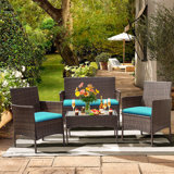 Rifiki 4 - Person Patio Conversation Sets with Cushions