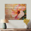 Hibiscus coucher de soleil à Hawaï - Décoration murale traditionnelle en bois sur bois de pin naturel