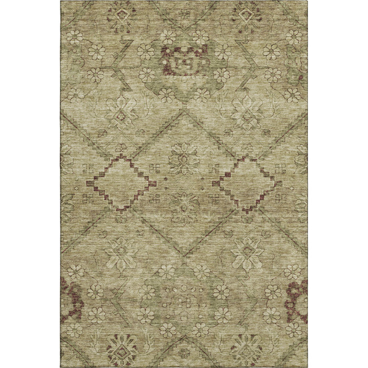 Premium Machine Washable Prisco Brown Rug