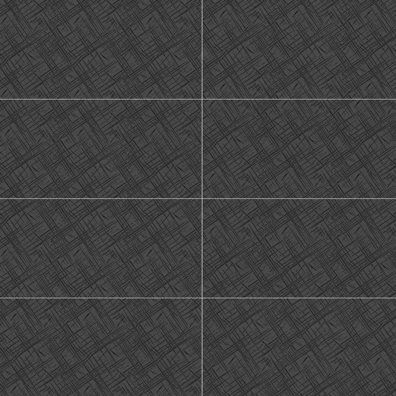 Note Luxe 12" x 24" Porcelain Wall & Floor Tile, Black