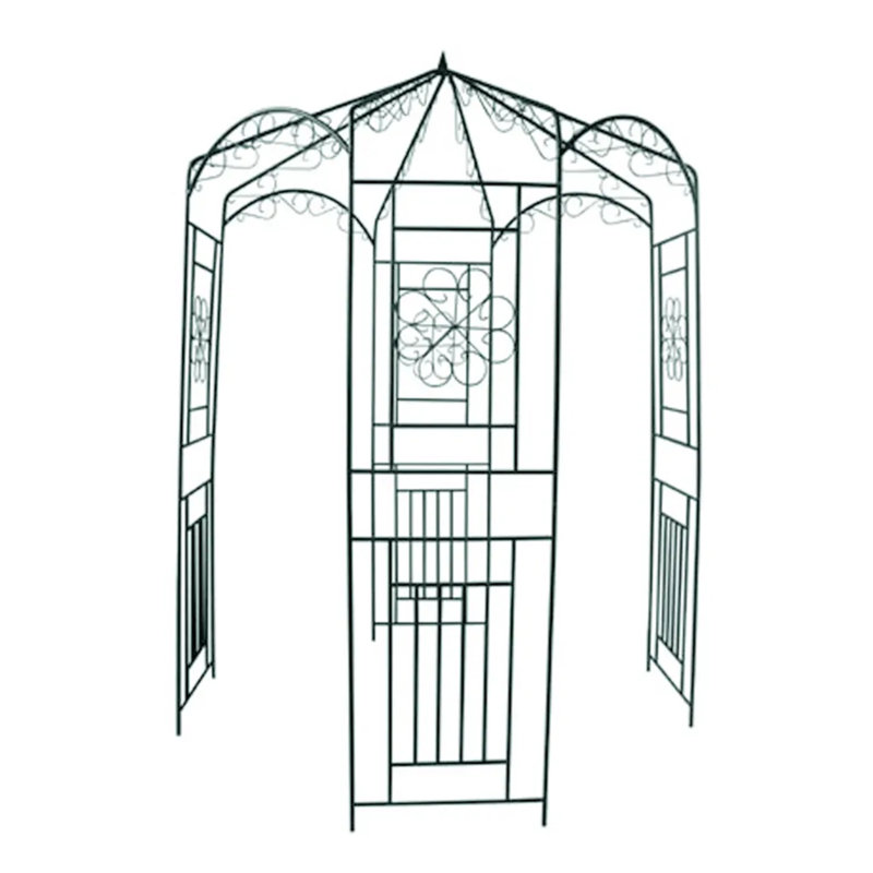 160cm W Metal Arbour in Green