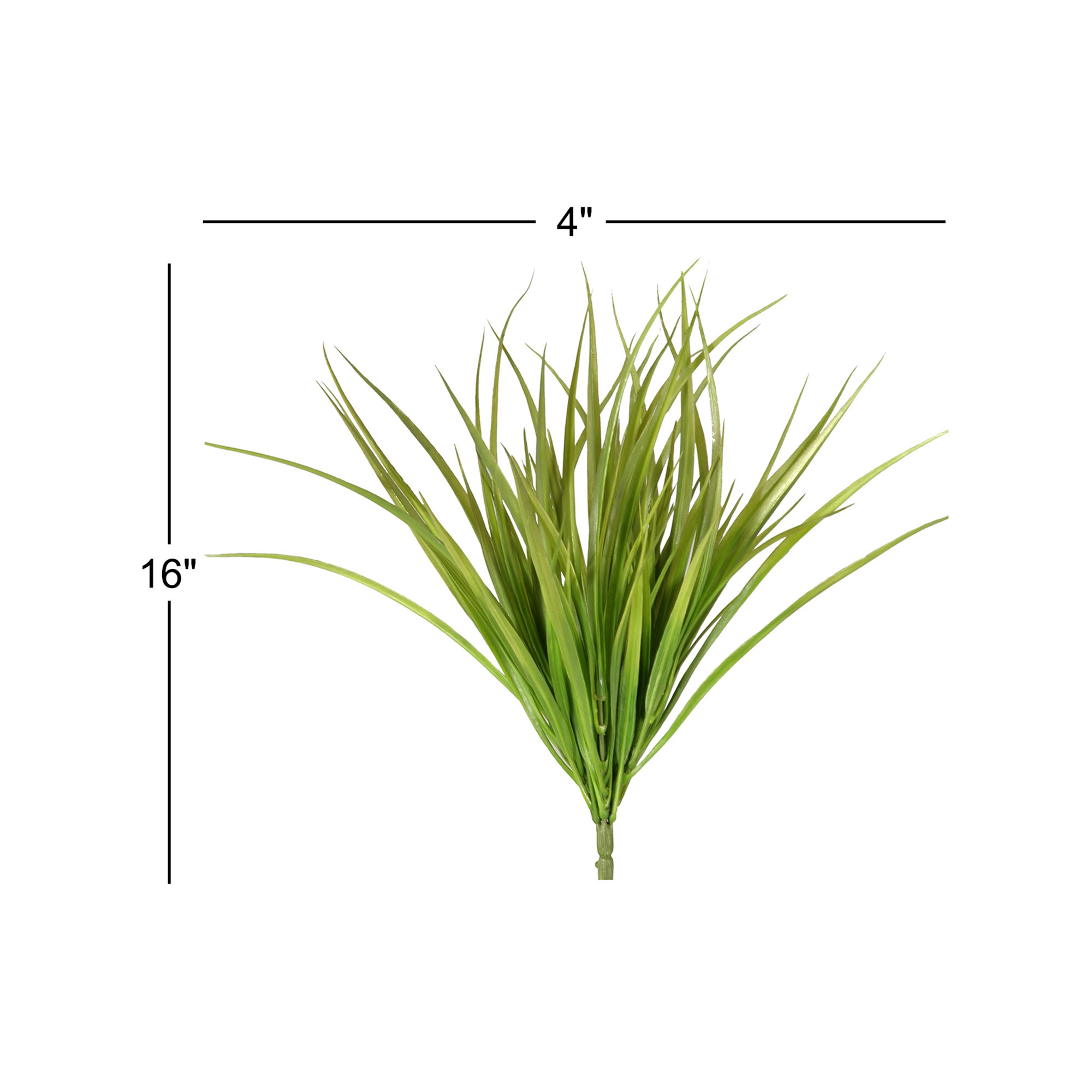 16'' Faux Grass, Green, 16" H x 4" W x 4" D