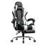 LUCKRACER Adjustable Reclining Ergonomic Swiveling PC & Racing Game Chair with Footrest-129584375-129595840