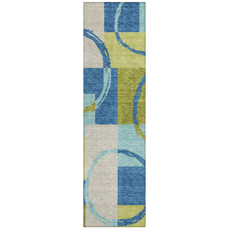Aleh Area Rug with Non-Slip Backing, Runner 2'3" x 7'6"