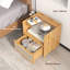 Table de chevet Boho avec tiroir et pieds en bois Bay Isle Home ™ -1161272761