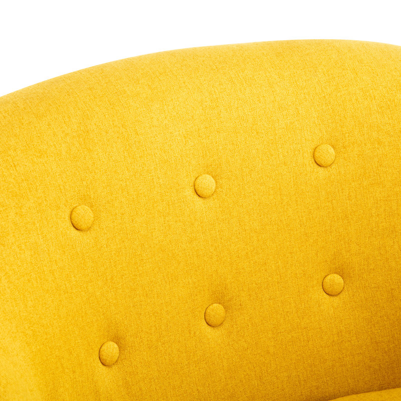 Upholstered Armchair, Yellow