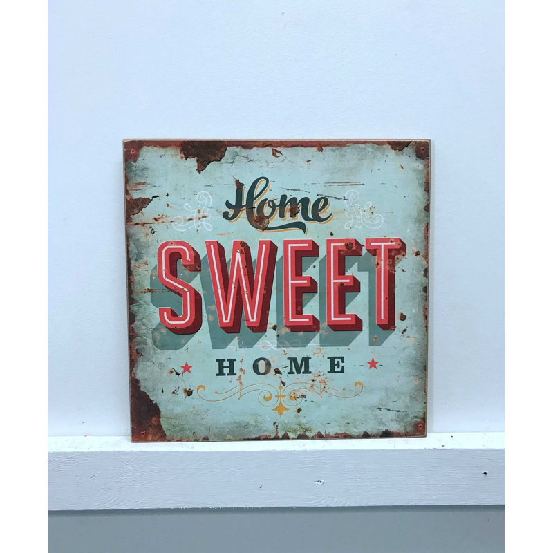 Décoration murale enseigne en bois home home