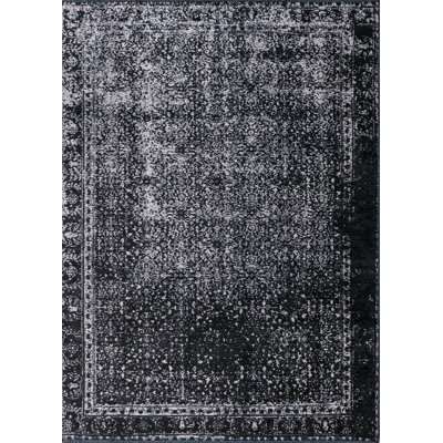 Rapture Black/Gray Damask Luxury Area Rug
