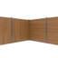 Ensemble de clôture d'intimité moderne composite WPC, 12 lattes et 1 poteau horizontal en aluminium, une section-139010546