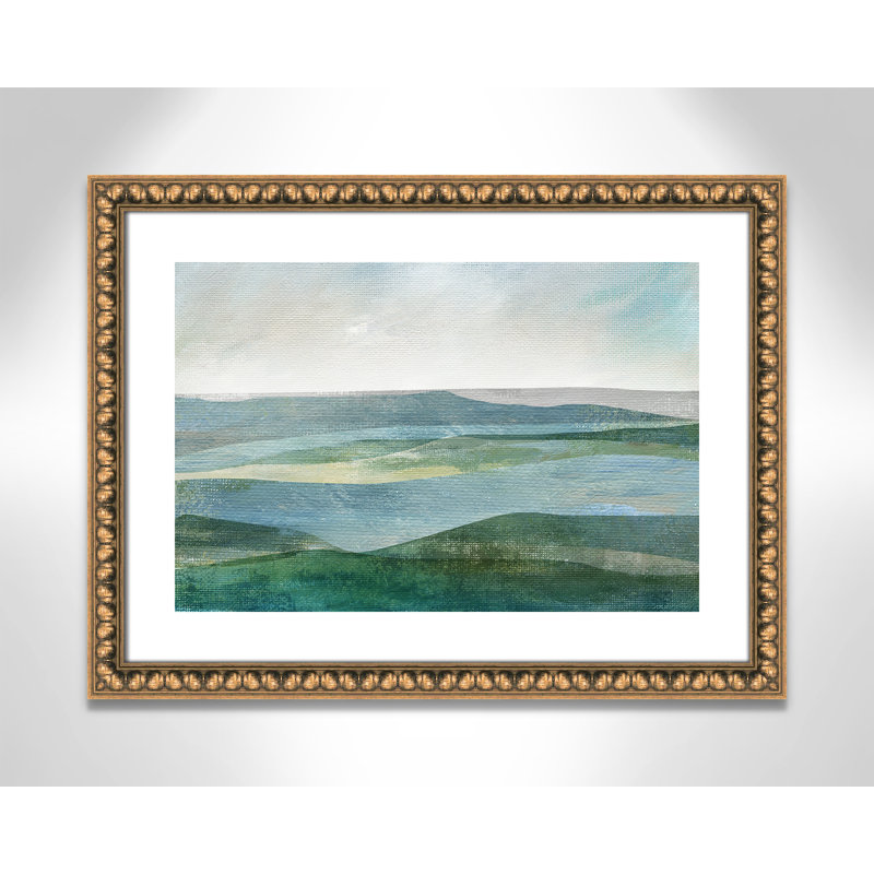 «River Valley» par Nan - reproduction d'art, Papier avec cadre à perles dorées, H 17 po x l 23 po x P 1,13 po