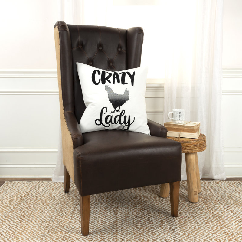 Embroidered Cotton Reversible Throw Pillow