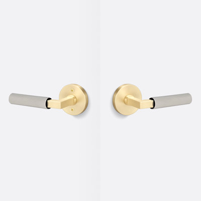Levanto Round Passage Rosette, Straight Knurled Grip