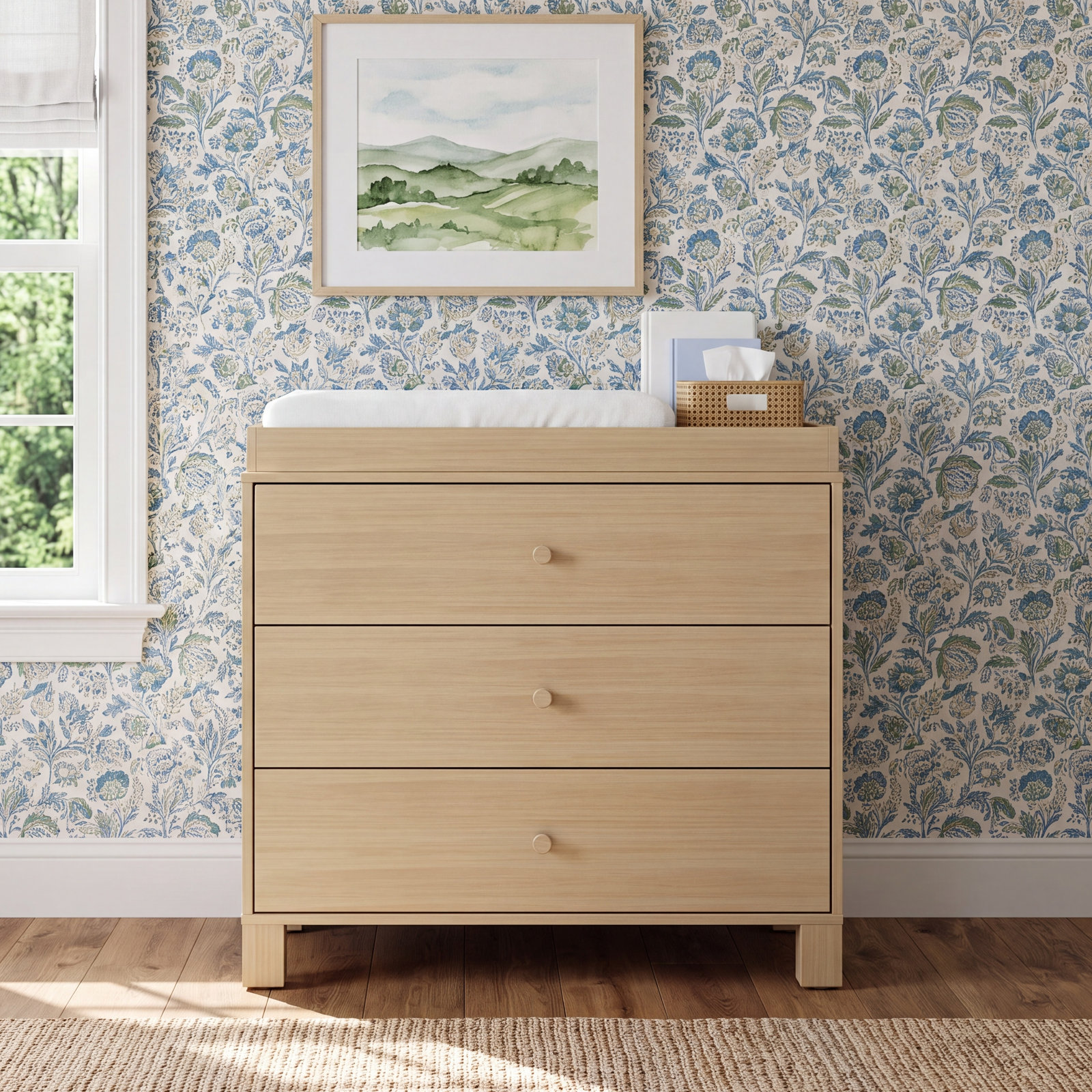 California 3-Drawer Changing Table Dresser, Driftwood