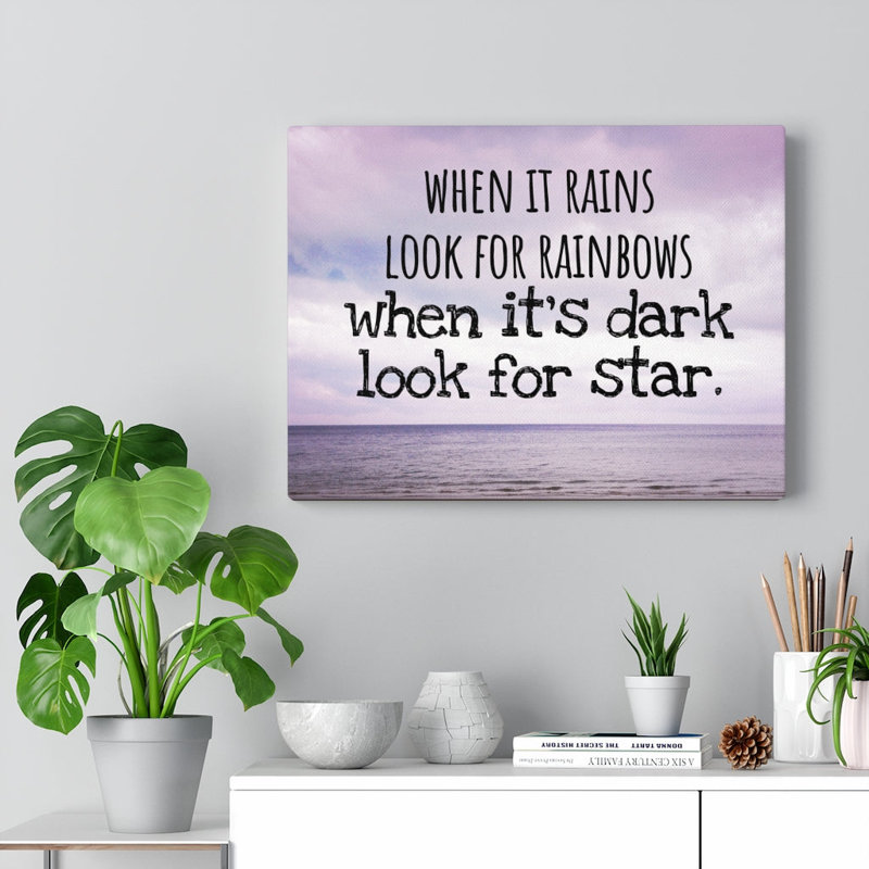 Look For Rainbows - Wrapped Canvas Print, 13cm H x 18cm W