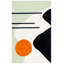 Tapis vert / noir en laine fait à la main Felipe-70741807