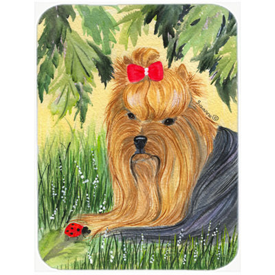 East Urban Home Yorkie Glass Cutting Board
