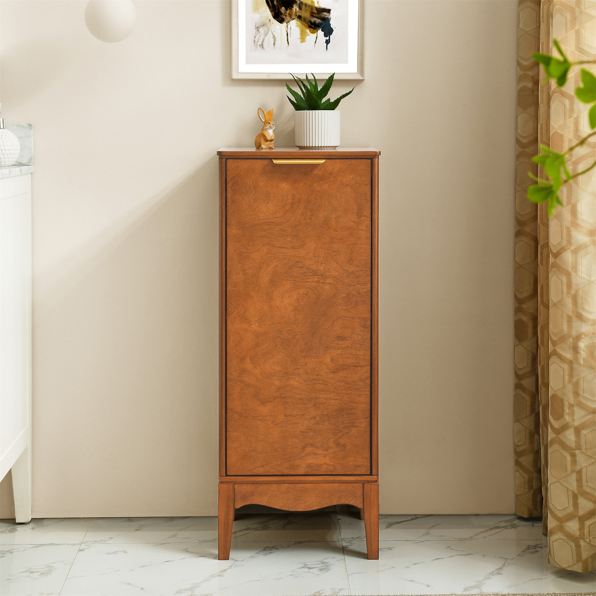 Red Barrel Studio® Modern Bathroom Floor Cabinet &Linen Cabinet With ...