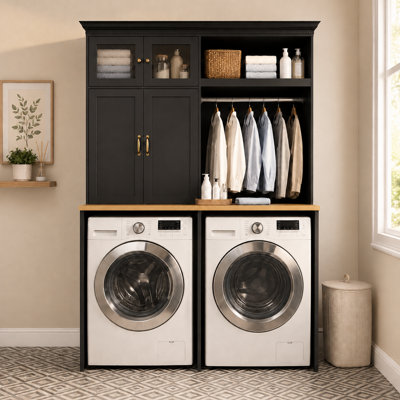 Armoire de rangement avec tringle à vêtements H 86,6 po x l 61,1 po