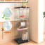 Vitrine 1316,5 moderne en verre trempé noir de 47,01 po de hauteur avec installation rapide et éclairage personnalisable, idéale pour la chambre à coucher-1805177316