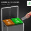  2 x 28L Dual Kitchen Bin Pedal Bin for Recycling and Waste, Black-121015787