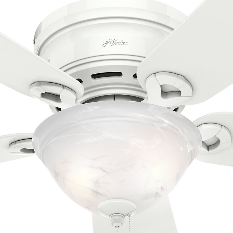 Conroy 42'' Snow White Low Profile Ceiling Fan with LED Light Kit