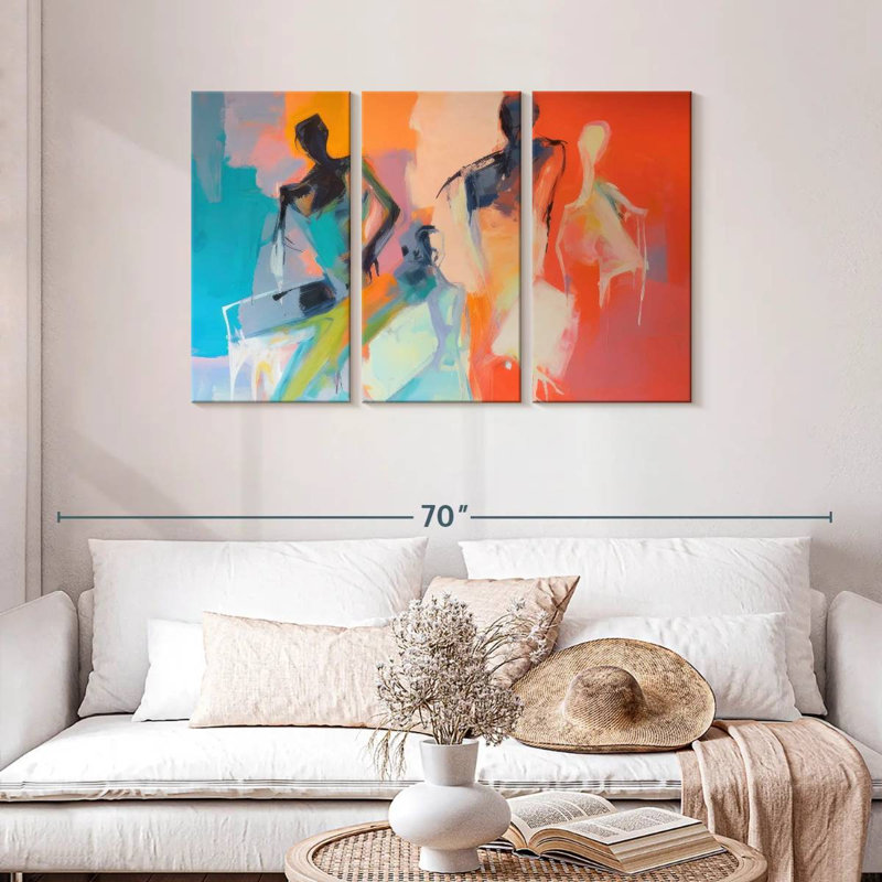 Figuratif abstrait Leisha, H 28 po x l 45 po