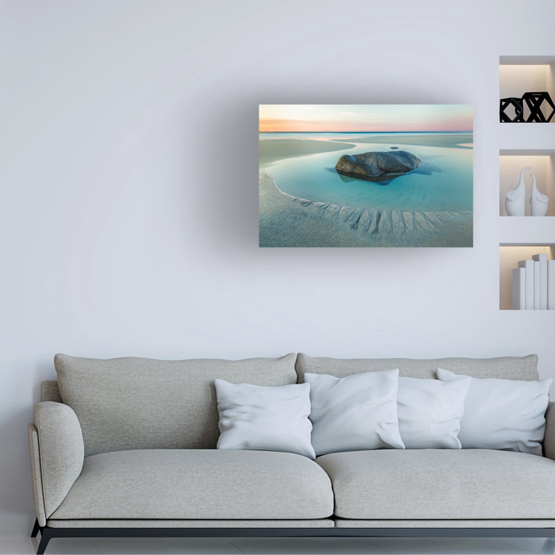 Art sur toile, Bachelor de Bob Nowlan sur la plage Uttakleiv, H 12 po x l 19 po