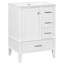 Meuble-lavabo de 24,8 po avec lavabo en céramique, armoire autoportante moderne avec porte à fermeture en douceur, tiroir profond, tiroir peu profond et tiroir large pour un rangement peu encombrant-397035580