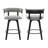 26'' Upholstered Swivel Counter Stool With Back And Bentwood Legs For Kitchen Island-1461584182