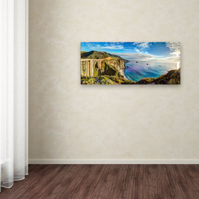 "Big Sur - Bixby Bridge - California-I" by David Ayash Photographic Print on Wrapped Canvas