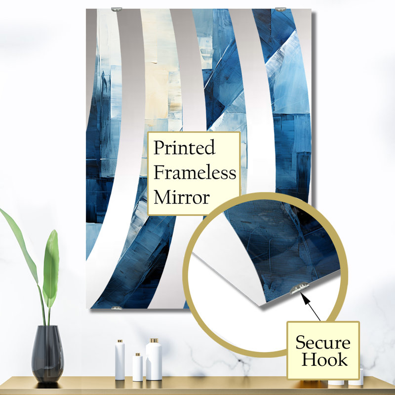 Décorations nautiques géométriques IV - Miroir mural géométrique abstrait MIR132930, 40 po x 30 po