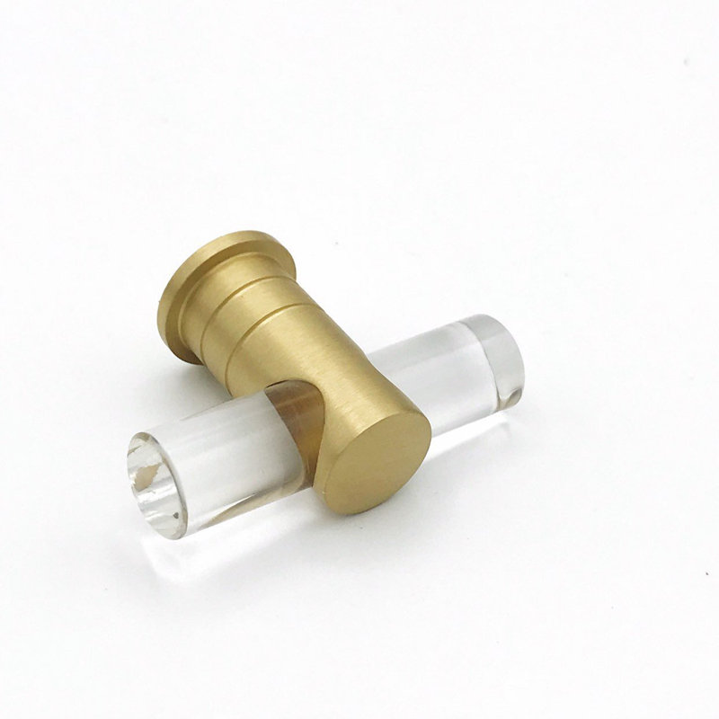Luz 2" Length Bar Knob, Satin Brass