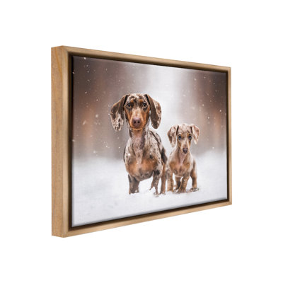 " Playing Puppies In Snow " by Natalie Grosse