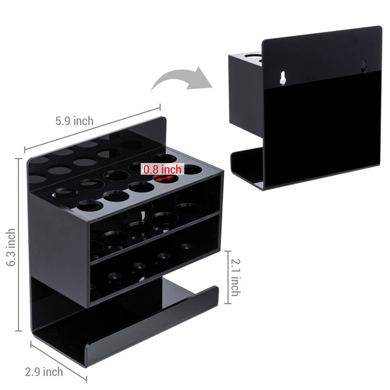 Black Marker Pen Holder Desk Organizer