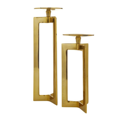 Ensemble de porte-bougie en aluminium
