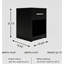 Table de chevet 1 tiroir Finch avec compartiment ouvert, noir et compact avec rangement pour petits espaces Finch