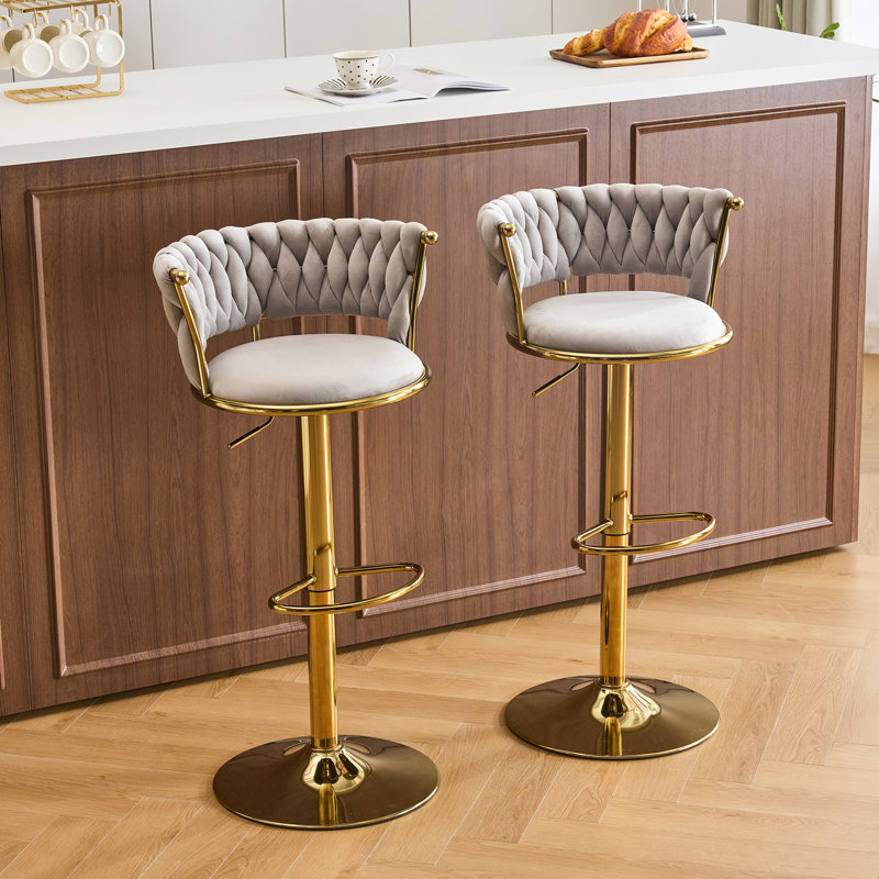 Tabouret de bar pivotant à hauteur réglable, Grey