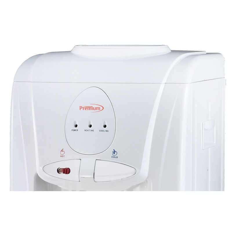 Premium White 38" Free Standing Top Loading Water Dispenser