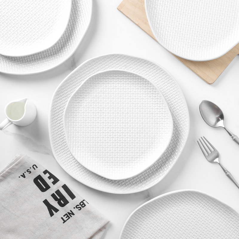 Stone Lain Abigael Salad Plate Set Stoneware, White