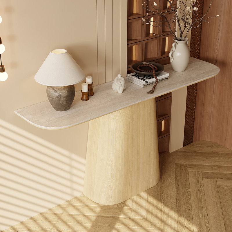 Console simple de style nordique, H 33,5 po x l 63 po x P 13,8 po